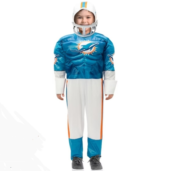 NFL Miami Dolphins Aqua Game Day Muscle Costume Size 2T-3T - Picture 1 of 3